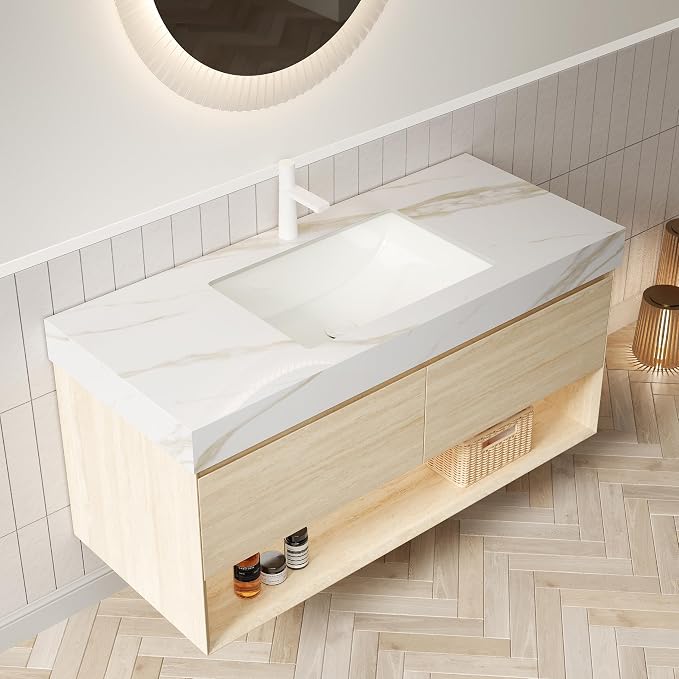Ambrovina 48" Floating Bathroom Vanity - Image 7