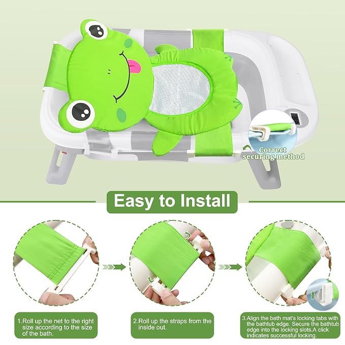 Baby Bath Seat Support Net, Quick Drying, Adjustable, Comfortable, Infant - Image 5