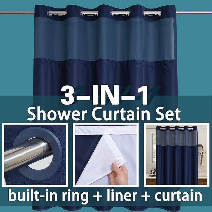 Conbo Mio No Hook Shower Curtain - Image 3