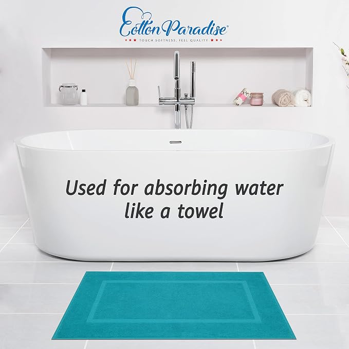 Cotton Paradise 100% Cotton Bath Mats - Image 2