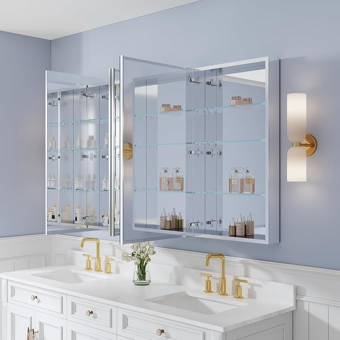 WELLFOR 64" x 36" Bathroom Medicine Cabinet - Image 11