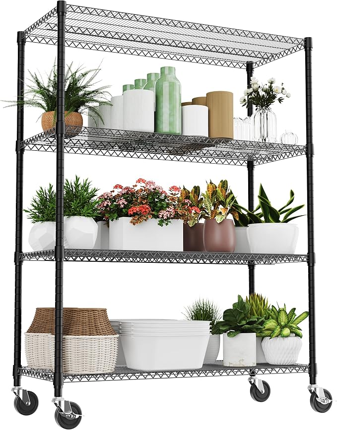 4 Tiers Shelf 2640 lbs Steel Storage Shelving Utility Shelving Unit Steel by MEIGAOPLASTICANDMETALHKCOLIMITED