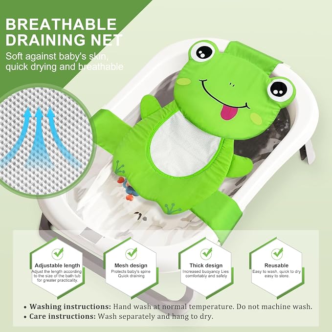 Baby Bath Seat Support Net, Quick Drying, Adjustable, Comfortable, Infant - Image 6