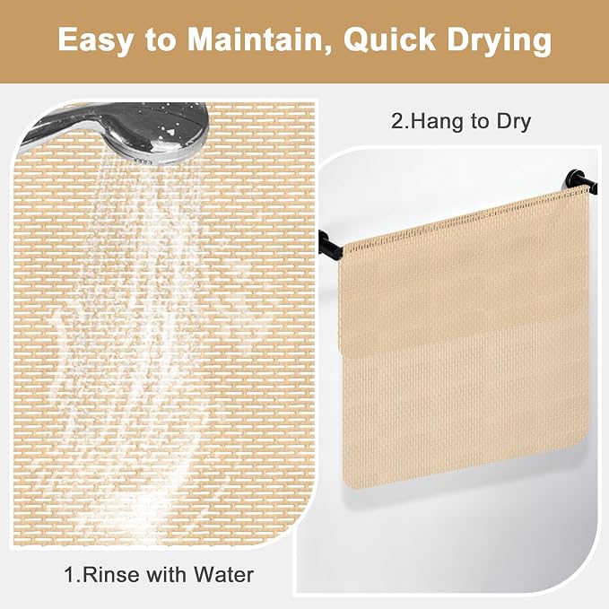 Non Slip Shower Mat: 35"x24" Extra Large Shower Mats - Image 7