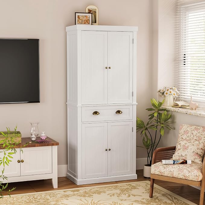 72" Kitchen Pantry, Tall Storage Cabinets - Image 8