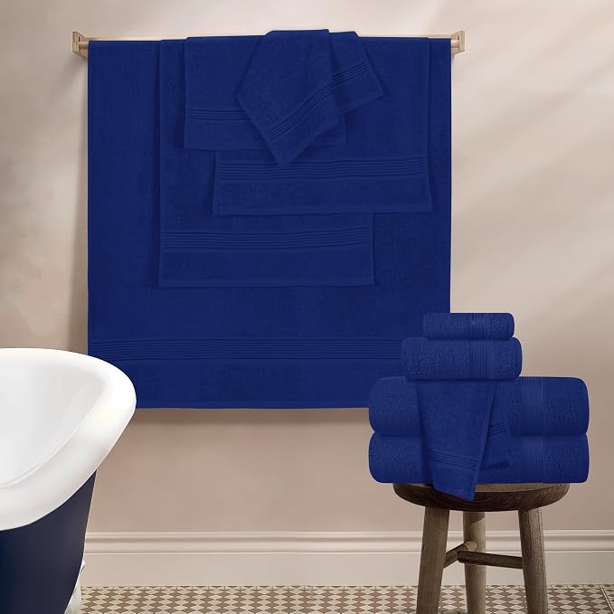 Belizzi Home 100% Cotton Towel Set, Contains 6 Soft Bath Towel, 6 Hand Towels - Image 4