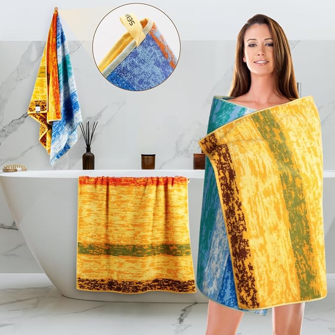 SEMAXE 4-Pack Luxury Bath Towels - Image 2