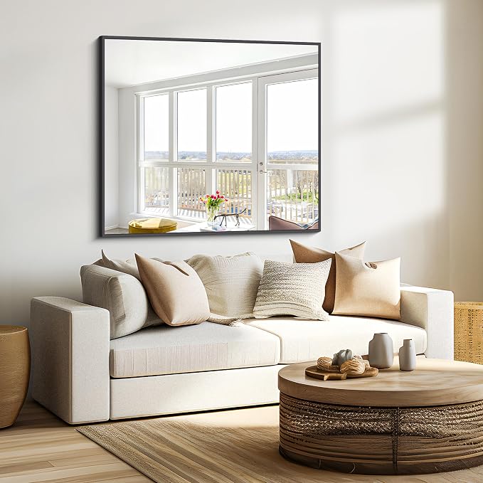 BONEWEI Bathroom Mirror, 36x40 inch Wall Mirror - Image 4