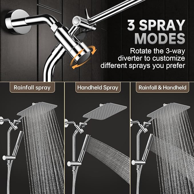 Veken 10'' All Metal Rain Shower Head - Image 5