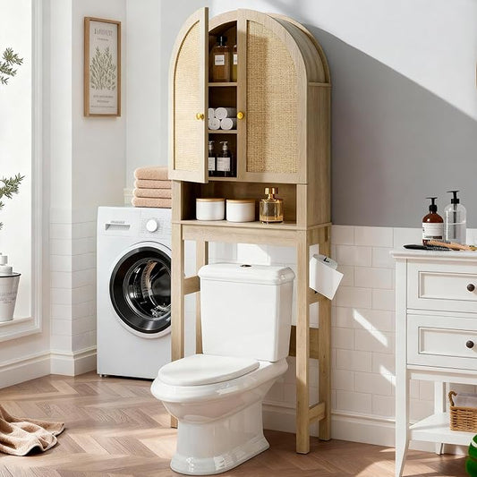 HMstone Over The Toilet Storage Cabinet, Arched Bathroom Organizer and Storage by Unknown