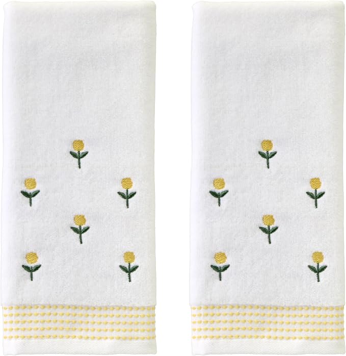 SKL Home Staggered Blossoms Hand Towel 2pc Set by SKLHomebySaturdayKnightLtd