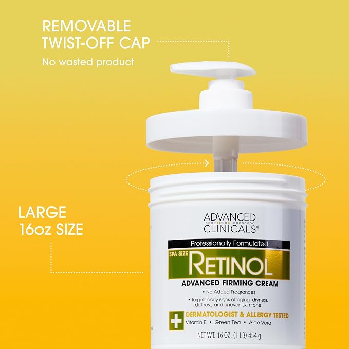 Advanced Clinicals Retinol Body Lotion & Face Moisturizer | Anti Aging Skin - Image 2