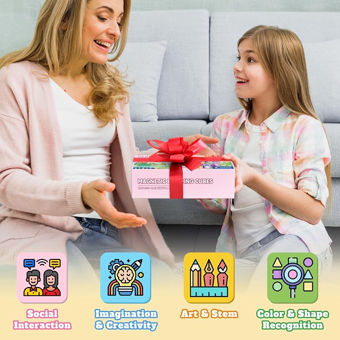 65 PCS Magnetic Blocks Set, STEM Educational Preschool Sensory Toys - Image 7