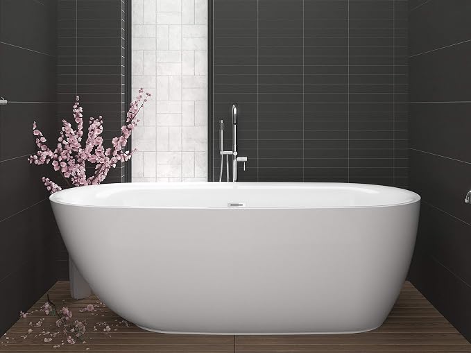 ANZZI Freestanding Tub 67”, Soaker Tub, Acrylic Center Drain, Luxury Spacious - Image 3