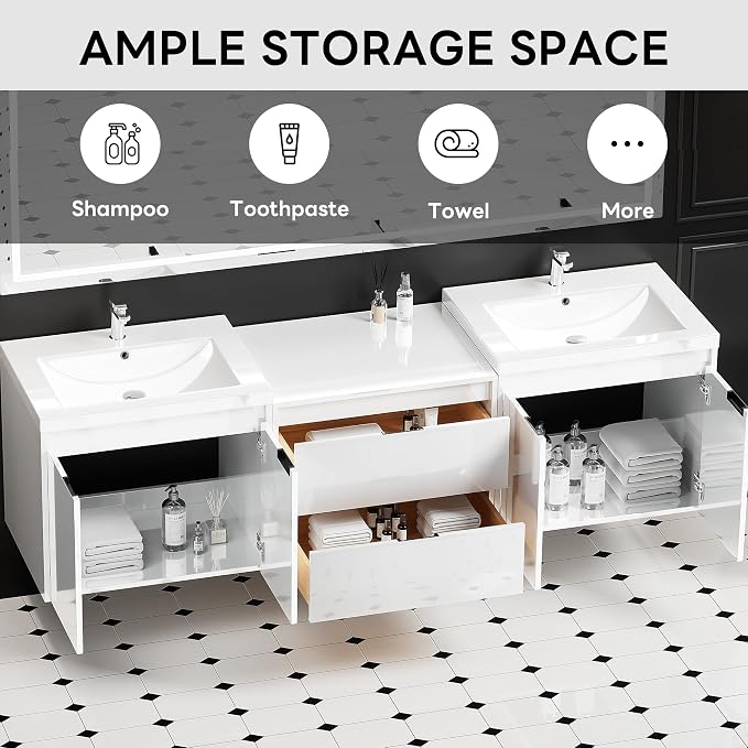 72 inch Floating Bathroom Vanity - Image 3