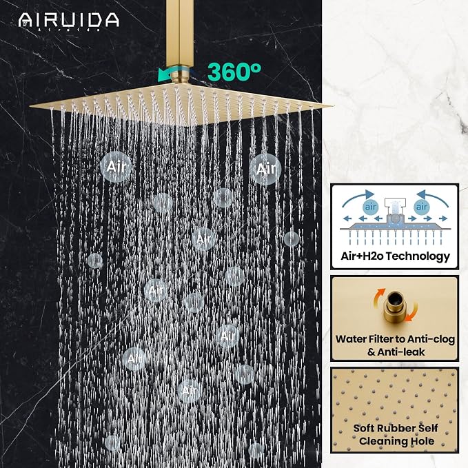 Airuida Shower Faucet Set and Handle Set Single Function Shower Trim Kit - Image 5