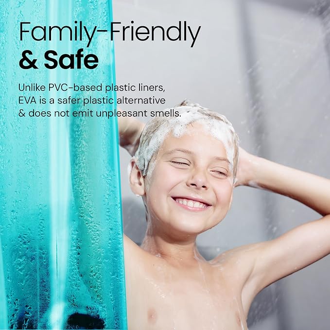 LiBa Bathroom Shower Curtain Premium PEVA Non-Toxic - Image 5