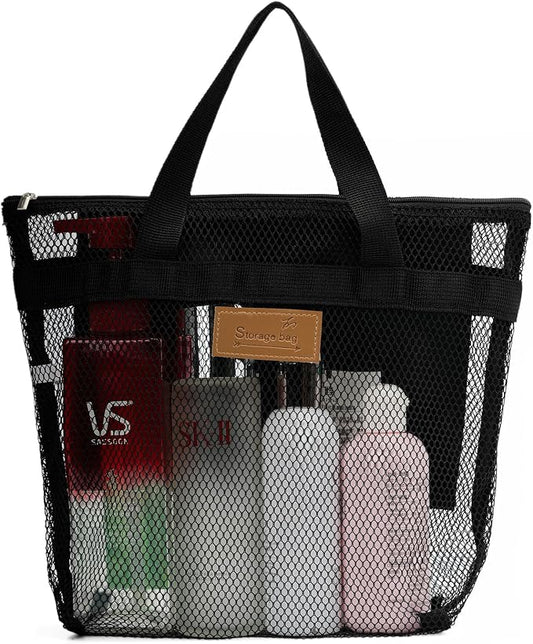 Mesh Shower Caddy Bag Portable Hanging Toiletry and Bath Organizer by TOPASION