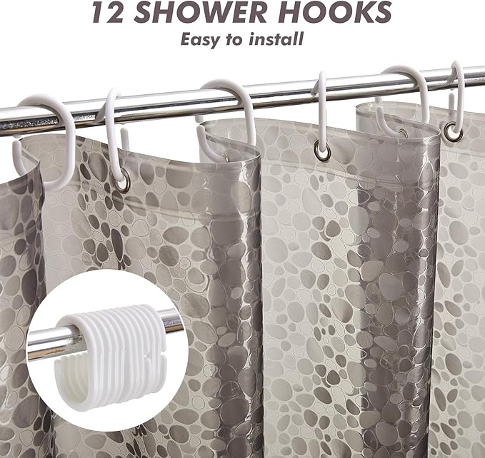 Bostofy Waterproof Shower Curtain Liner EVA 8G - Image 2