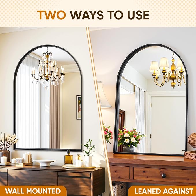 Arched Mirror 22"x30", Bathroom Mirror, Wall Mounted Vanity Mirror - Image 7
