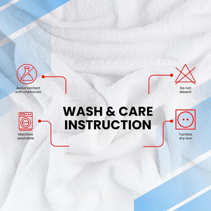 Infinitee Xclusives Luxury 100% Ring-Spun Cotton White Bath Towels Set of 4 – - Image 8