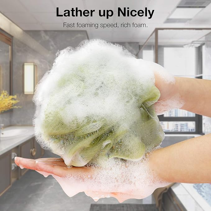 Bath Shower Loofah Sponge 60g Bath Mesh Pouf Shower Ball Body Scrubber - Image 2