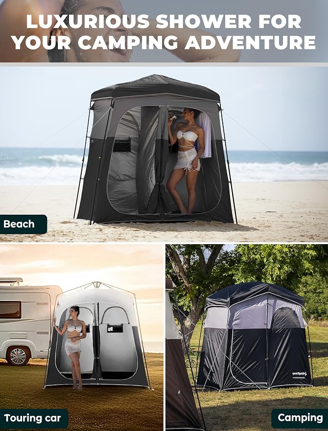 KingCamp Instant Shower Tent, Portable Superior Stable Privacy Shelter - Image 8