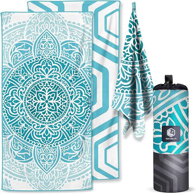 VENTURE 4TH Microfiber Beach Towel: Quick-Dry, Sandproof and Lightweight by VENTURE4TH