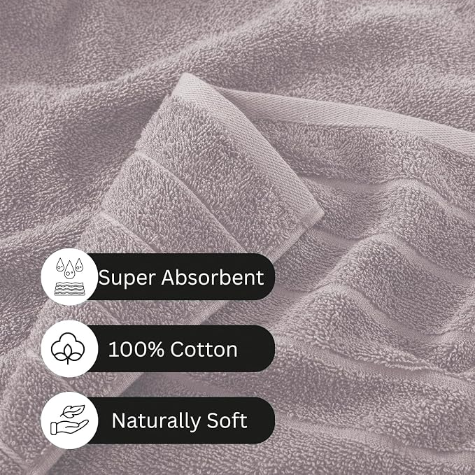 Casa Platino 100% Cotton 12 Piece Bath Towel Set - Image 4