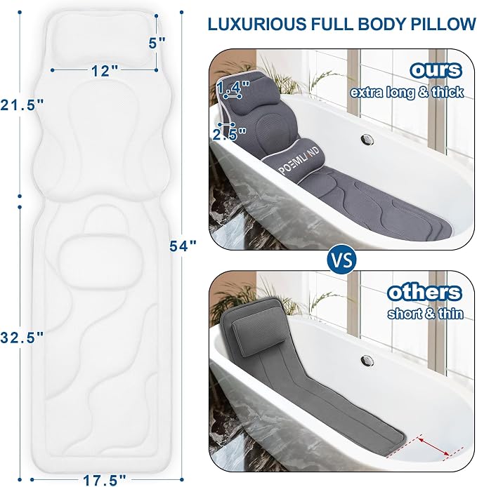 Full Body Bath Pillow for Tub - Image 4