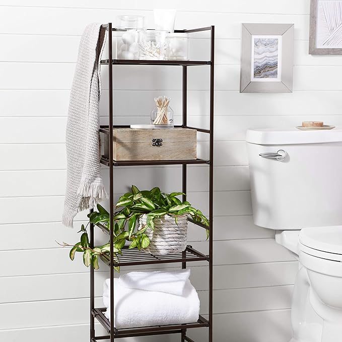Amazon Basics 4-Tier Iron Towel Shelf - Image 2