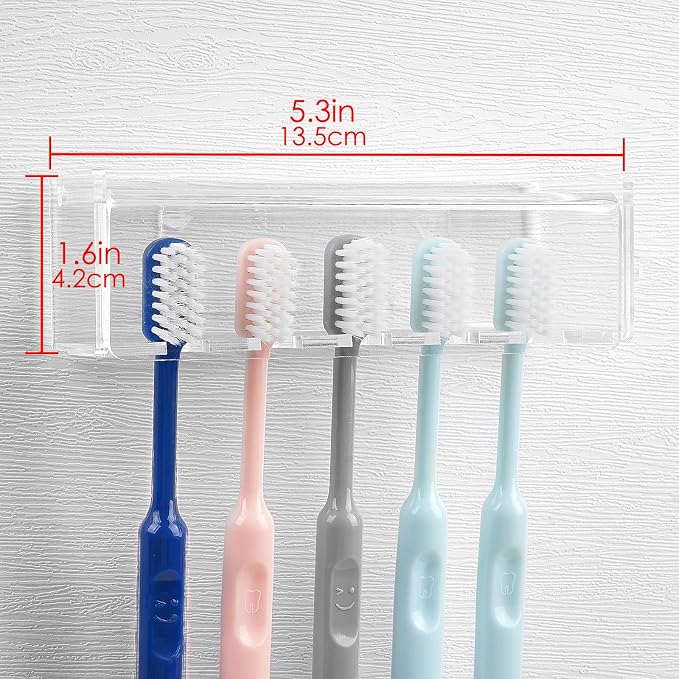 5 Slots Wall Mount Toothbrush Holder - Image 2