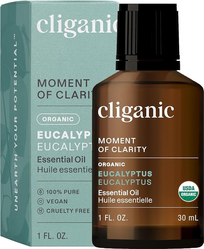 Cliganic Organic Eucalyptus Essential Oil, 100% Pure | Natural Aromatherapy Oil by Cliganic