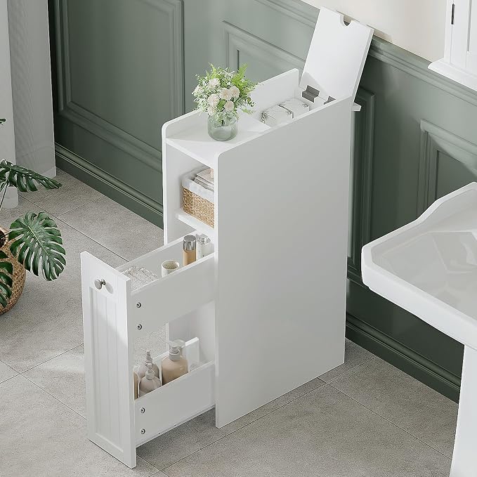 ChooChoo Slim Bathroom Storage Cabinet, Small Narrow Storage Organizer by ChooChoo