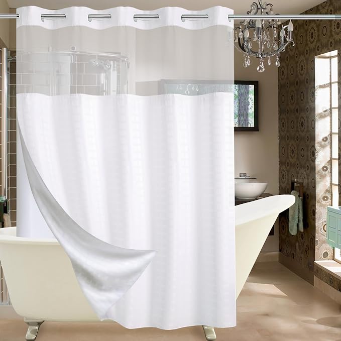 Conbo Mio Extra Long No Hook Shower Curtain by ConboMio