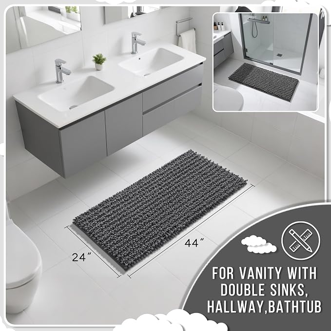 Yimobra Long Bathroom Rugs Non Slip Washable 44x24 Inch - Image 2