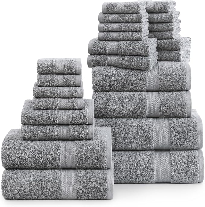 Lane Linen Complete 24 PCs Bath Towel Set - Image 2