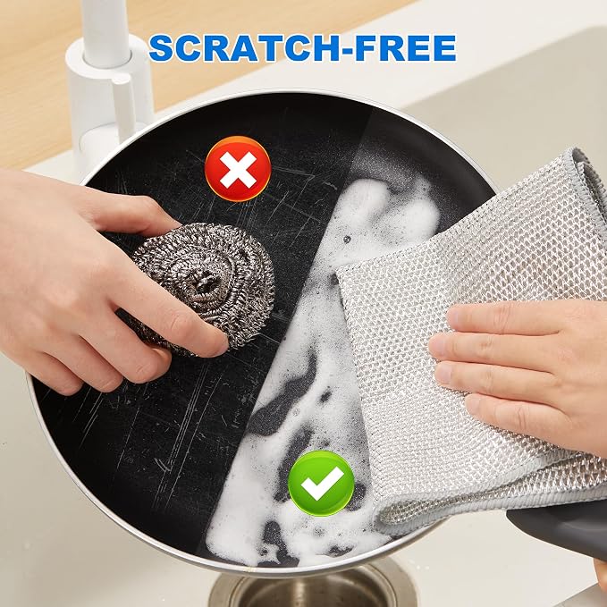 JOYMOOP Multipurpose Non-Scratch Wire Dishwashing Rag - Image 6