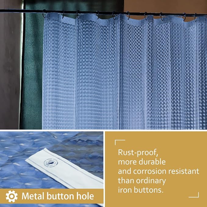 NTBAY EVA Semi-Transparent Clear Shower Curtain - Image 5
