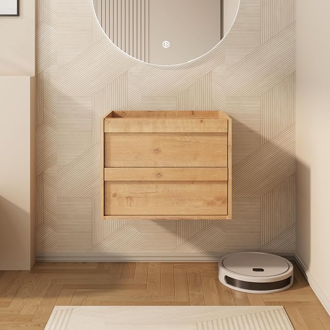 eclife 24" Floating Bathroom Vanity Sink Combo, Wall Mounted Modern Minimalist by eclife