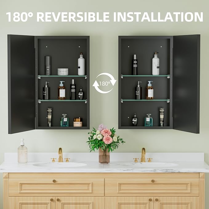 Buruis 14"x 24" Framed Medicine Cabinet - Image 5