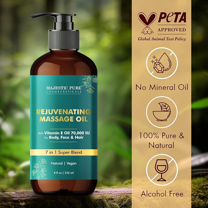 MAJESTIC PURE Vitamin E 70k Blend Massage Oil - Image 6