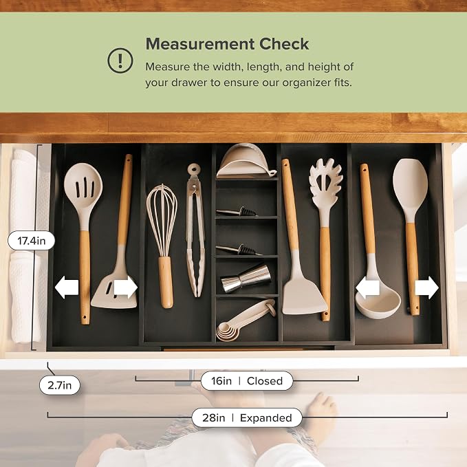 KitchenEdge Adjustable Kitchen Drawer Organizer - Image 4