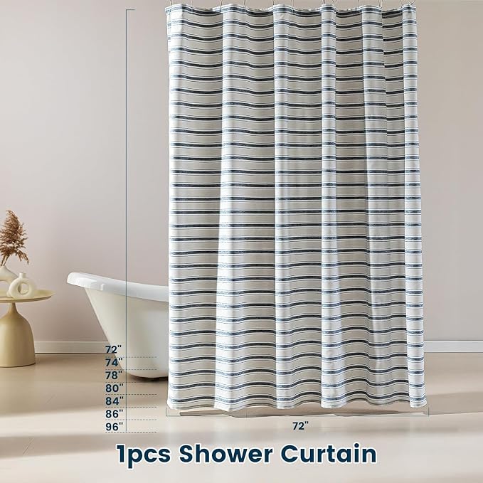 SLEEP ZONE Shower Curtain Liner, Waffle Shower Curtains - Image 6