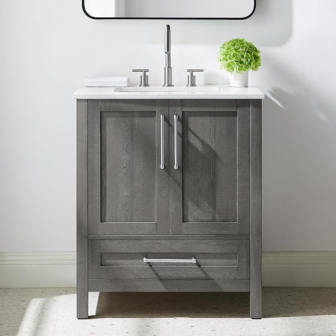 Daisy Grey Wood 30-Inch Single Bathroom Vanity by BridgePointHome
