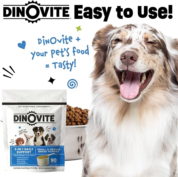 Dinovite 3 in 1 Probiotic for Puppies, Skin & Coat, Digestive Health & Joint - Image 7