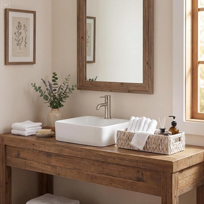 StorageWorks Wicker Toilet Paper Basket - Image 3