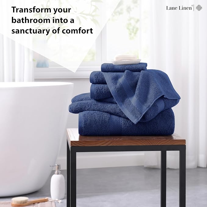 LANE LINEN 100% Cotton Bathroom Towel Set - Image 3