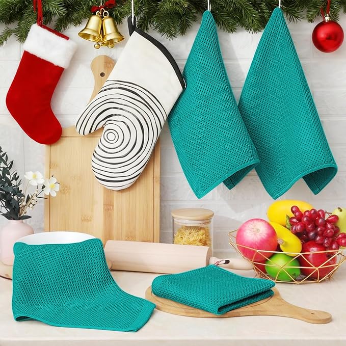 Homaxy 100% Cotton Waffle Weave Kitchen Dish Cloths, Ultra Soft Absorbent Quick - Image 6