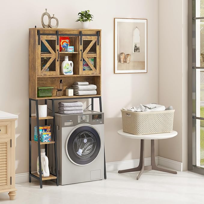Vabches Over The Toilet Storage Cabinet, Farmhouse Storage Cabinet Over Toilet - Image 3